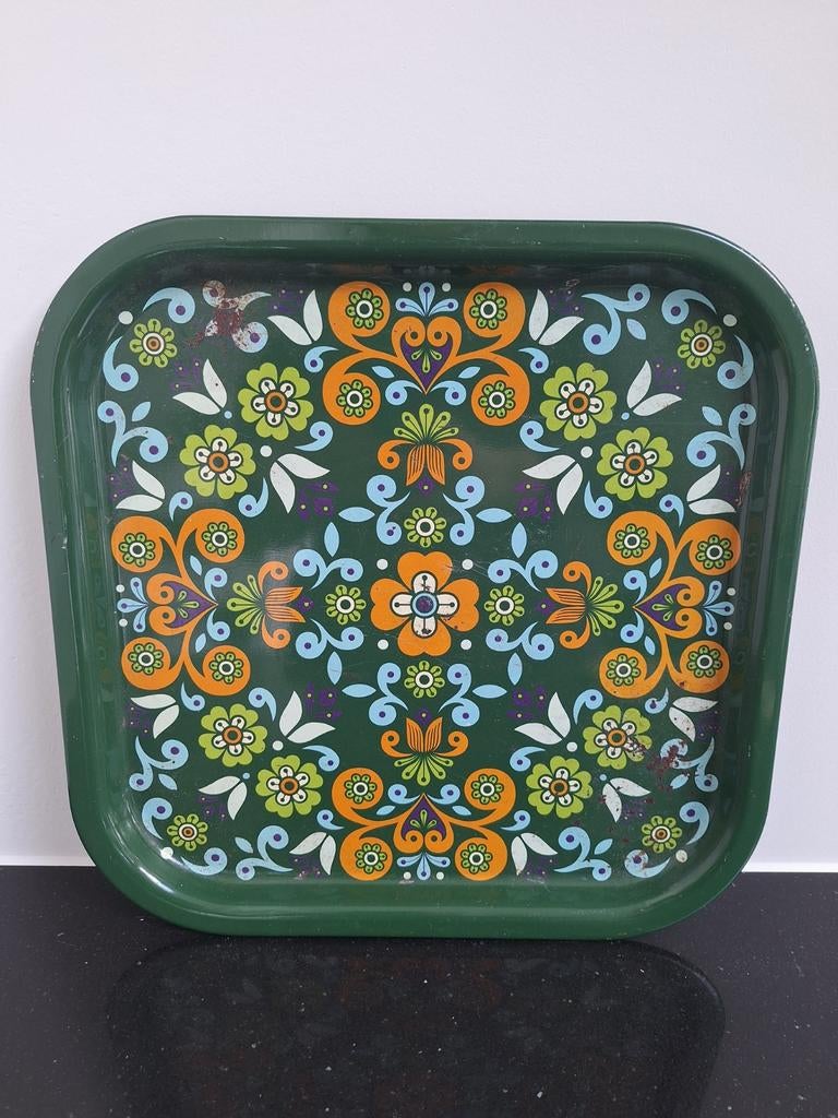 Vintage emaille dienblad, Ophalen of Verzenden