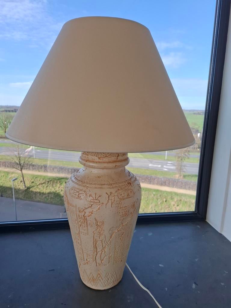 Egyptische lamp met figuur - 74 cm hoog, Ophalen of Verzenden