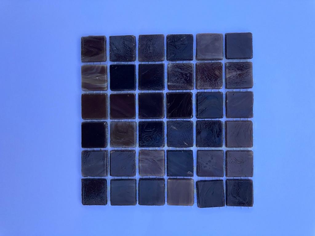 Mozaiek steentjes donkerbruin 15 mm 36 stukjes, Ophalen of Verzenden, Nieuw