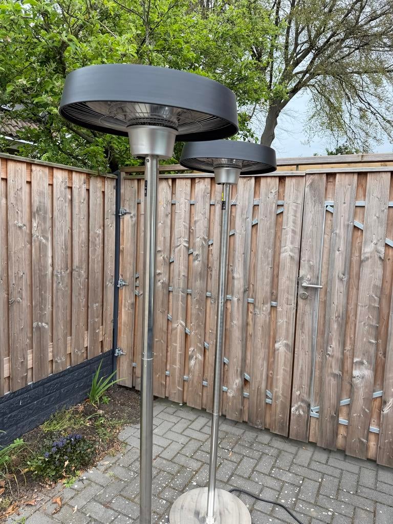 2x NEO Tools Terrasverwarming - Elektrisch en Waterbestendig, Tuin en Terras, Terrasverwarmers, Vloer, Zo goed als nieuw, Waterbestendig