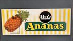 Oude Hero Ananas Reclamebord - Vintage Decoratie, Ophalen of Verzenden