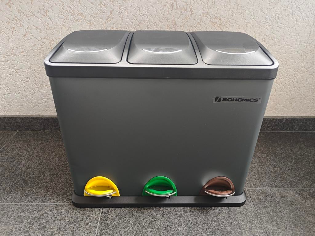 Songmics afvalscheider trash can vuilnisbak nieuw, Ophalen of Verzenden, Nieuw, Kunststof, Minder dan 50 cm