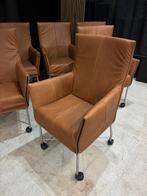 6 Montis Chaplin stoelen - Nieuw rancho leer, Ophalen, Bruin, ., Leer