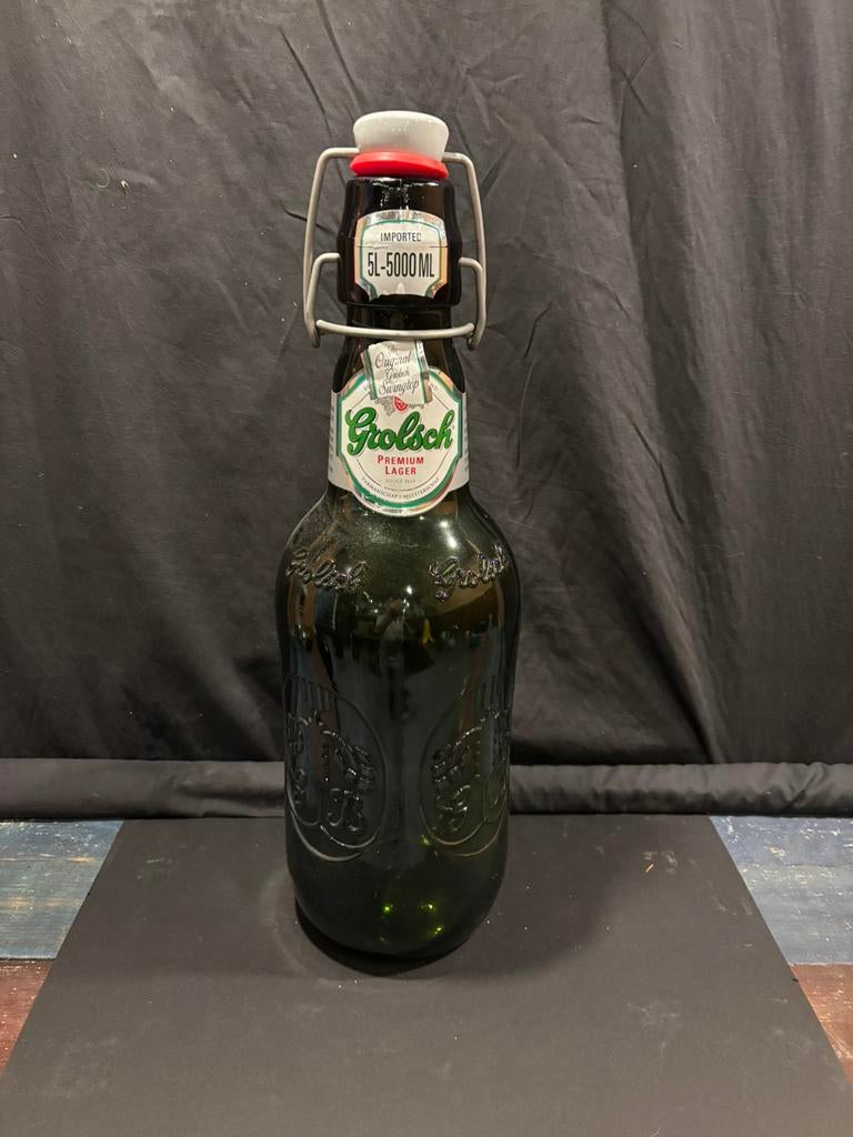 5 liter fles grolsch ( 5 liter ), Verzamelen, Biermerken, Ophalen of Verzenden, Zo goed als nieuw, Flesje(s), Grolsch