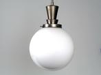 Grote Gispen hanglamp 40cm Chroom opaalglas melkglas, Design, Ophalen of Verzenden, Zo goed als nieuw, Glas