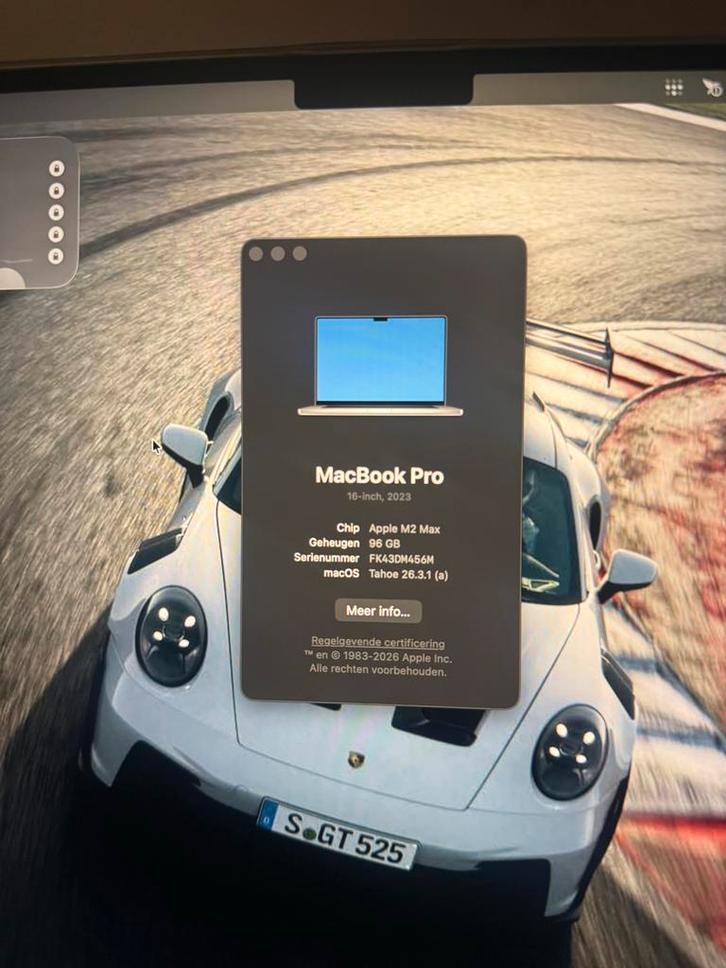 MacBook Pro M2 Max 16.2 inch 96GB RAM 8TB SSD - Krachtpatser, Computers en Software, Apple Macbooks, Zo goed als nieuw, MacBook Pro