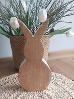 Paashaas mangohout wit naturel konijn H23 Pasen rabbit wood, Ophalen of Verzenden, Nieuw