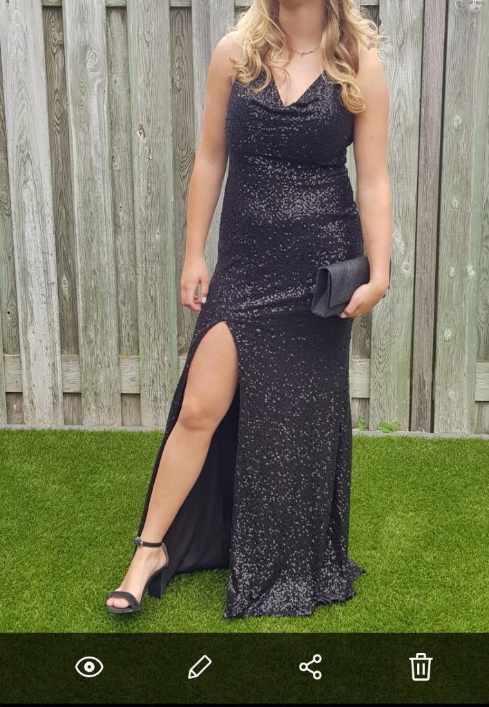 galajurk glitter zena zwart, Kleding | Dames, Gelegenheidskleding, Galajurk, Zwart, Ophalen of Verzenden, Zo goed als nieuw