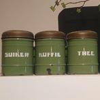 Emaille bussen met koperen deksel, Ophalen of Verzenden