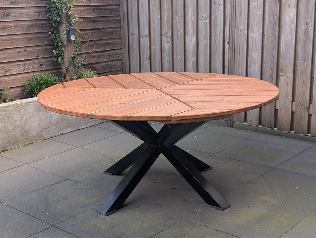 Tuintafel rond 170cm, Ophalen, Nieuw, Rond, Hout