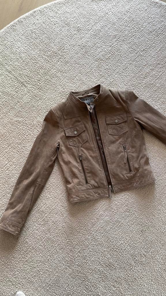 Nieuwe leren jas mt 38, Ophalen of Verzenden, Zo goed als nieuw, Maat 38/40 (M), Bruin