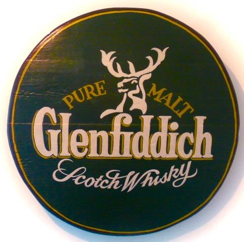 Handgeschilderd pub bord/Schotse whisky/Glennfiddich/whiskey, Reclamebord, Nieuw, DeKameraadschap, Dj.kammeraat@telfort.nl