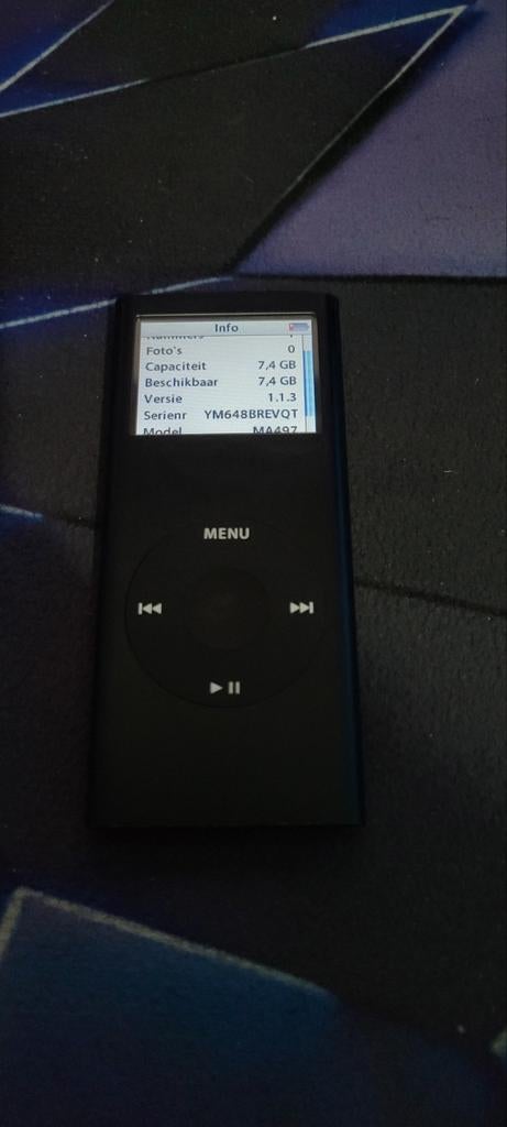 Ipod nano met hoesje altijd in hoesje gebruikt, Ophalen, Zwart, Zo goed als nieuw, Nano