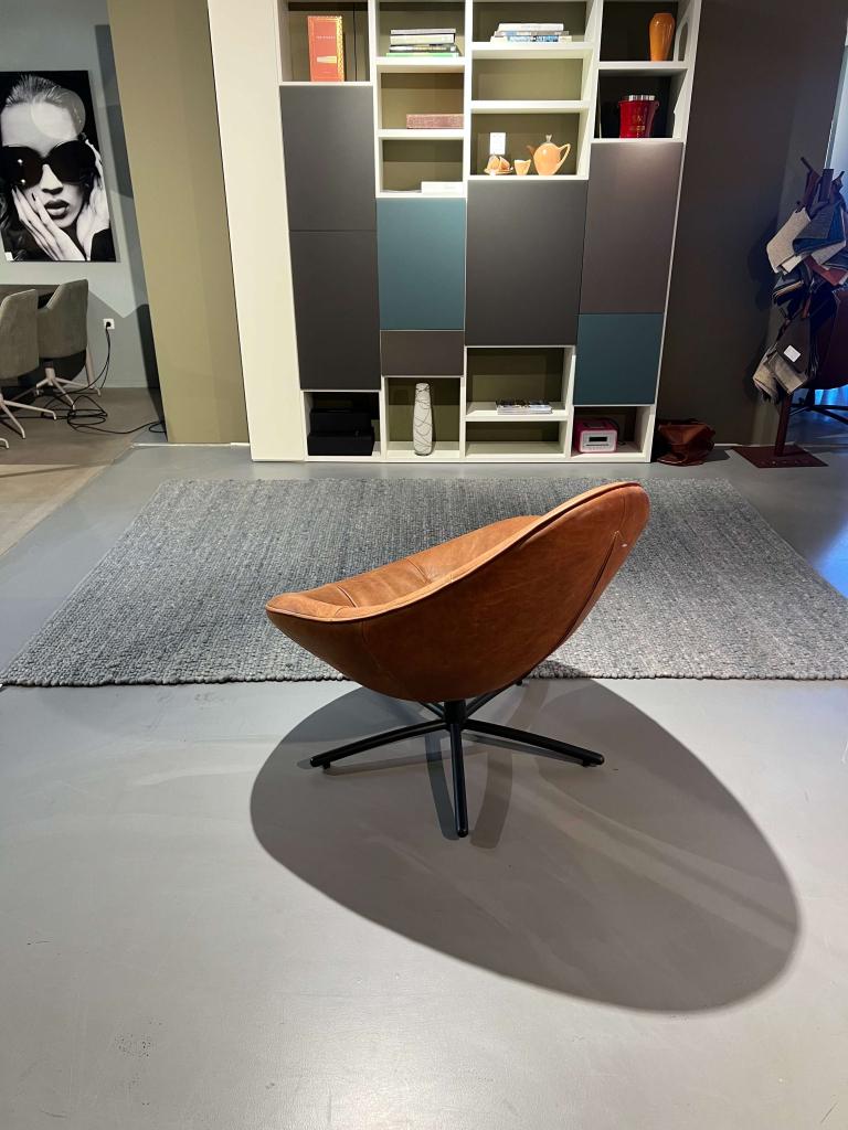 !Nieuw! - label - Hidde - leder Skora cognac - draaifauteuil, Ophalen, Info@label.nl, Nieuw, Label