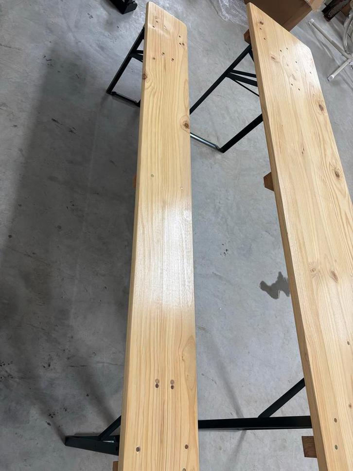 Nieuwe Biertafel met Bank - Makkelijk Op te Bergen, Huis en Inrichting, Tafels | Eettafels, Nieuw, 50 tot 100 cm, 200 cm of meer