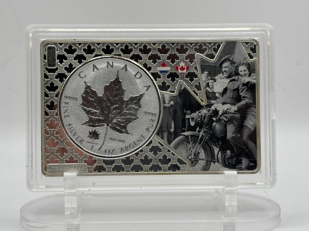 1oz Maple leaf reverse proof privy 150 years canada zilver, Ophalen of Verzenden, Zilver