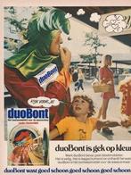 retro reclame 1974 Duobont wasmiddel jongetje met nar, Verzamelen, Retro, Verzenden, Overige typen
