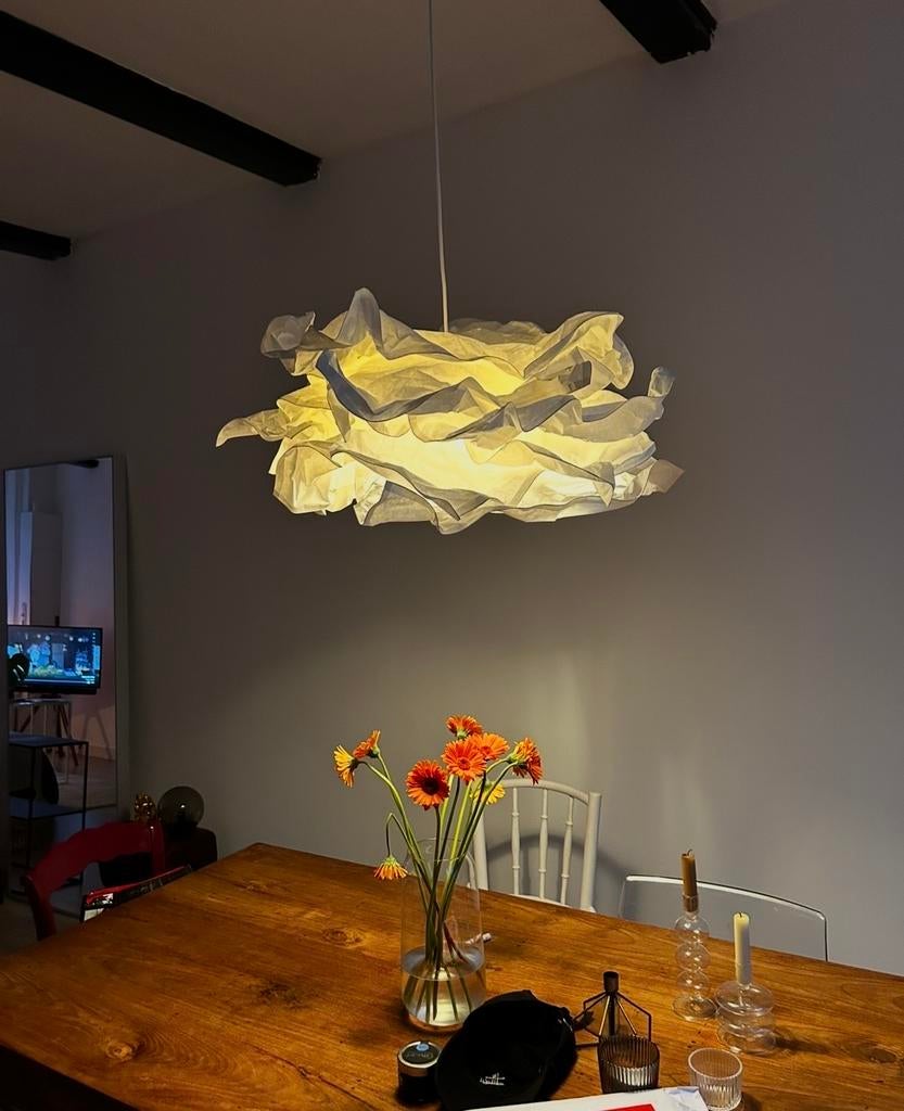Ikea Krusning 85cm wolkenlamp met pendel, Ophalen, Wit, Zo goed als nieuw, 50 cm of meer