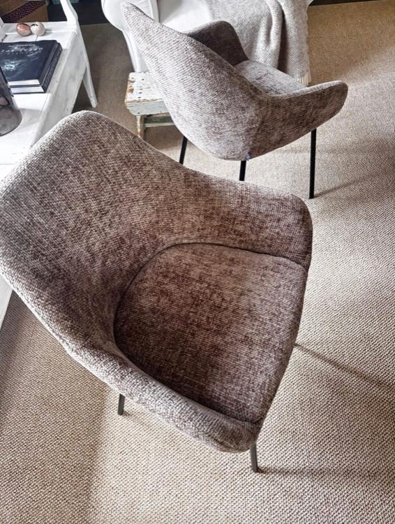tafelstoelen van Kick Collection, taupe, Ophalen, Twee, Bruin, Zo goed als nieuw