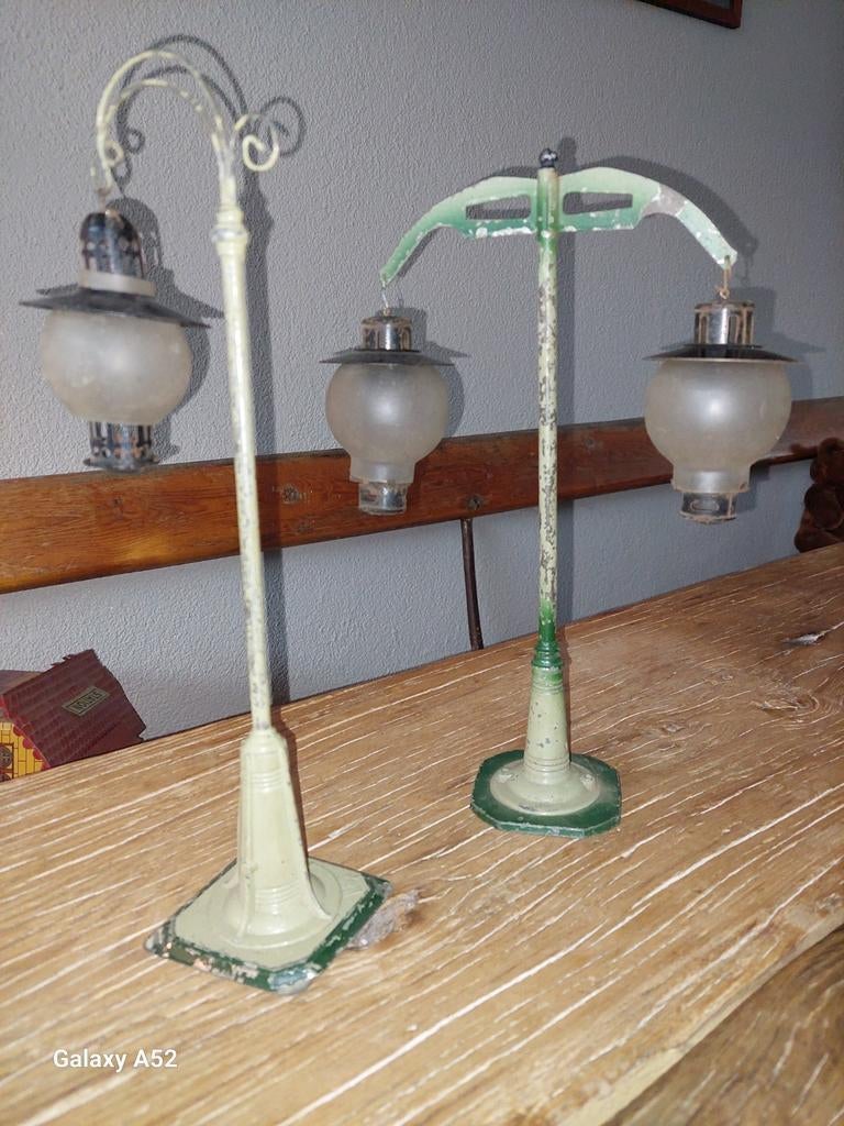 zeer oude originele treinbaanlampen spoorbreedte 1, Ophalen of Verzenden