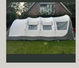 Grote tunneltent Bardani Villagrande 400 - 4/5 persoons, Caravans en Kamperen, Tenten, Ophalen of Verzenden, Gebruikt