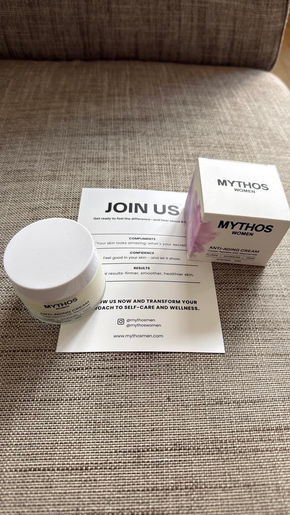Mythos women gezichtscreme 2x 50 ml, Verzenden, Nieuw, Gehele gezicht, Verzorging
