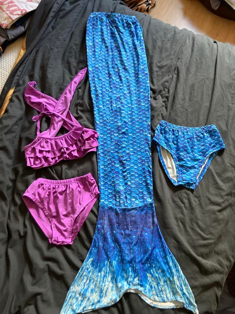 Zeemeerminstaart en bikini set, Kinderen en Baby's, Kinderkleding | Kinder-zwemkleding, Ophalen, Meisje, Bikiniset