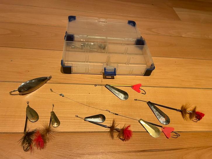 Fairplay Polderspinners plus doosje, Watersport en Boten, Hengelsport | Algemeen, Zo goed als nieuw, Werphengel, Ophalen of Verzenden