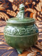 Mooie oude SylvaC suikerpot uit Engeland met een Pixie., Ophalen of Verzenden