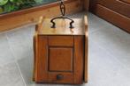 Antiek eikenhouten kolenbak met schep, Antiek en Kunst, Curiosa en Brocante, Ophalen of Verzenden