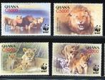Ghana- 2004- serie = motief WNF / WWF = katachtig, Ophalen of Verzenden, Overige landen, Postfris