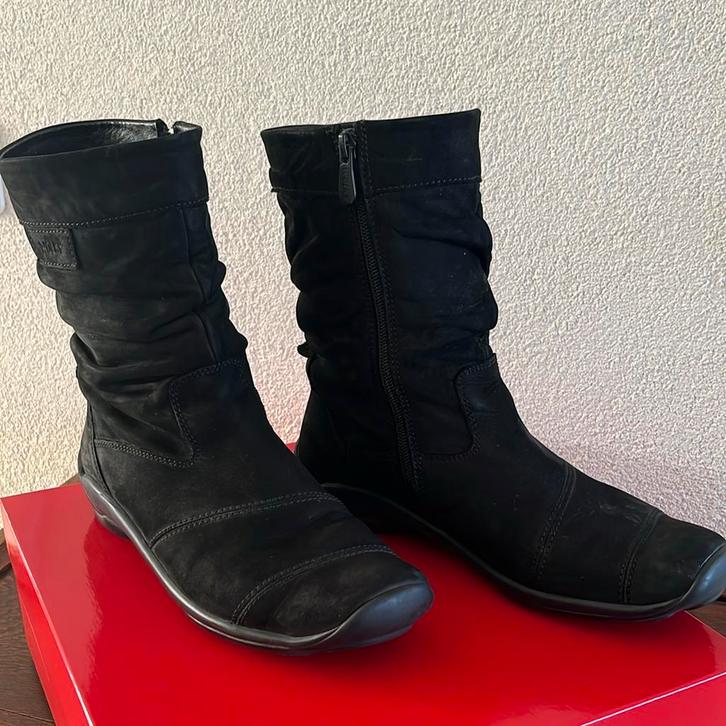 Wolky maat 42 JACKY zip boots black-nepal zwart, Kleding | Dames, Schoenen, Zo goed als nieuw, Lage of Enkellaarzen, Zwart, Ophalen of Verzenden