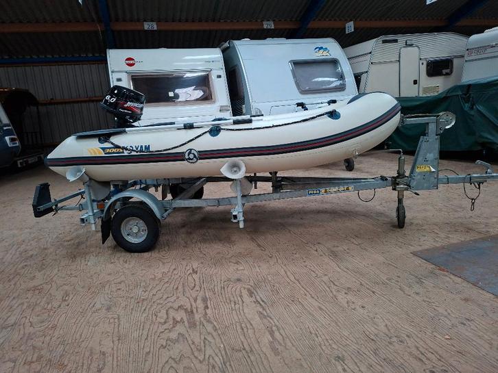 Yamaha 300s rubberboot met mercury 6pk 4t, Watersport en Boten, Rubberboten, Gebruikt, Yamaha, Airdeck, Minder dan 70 pk, Benzine