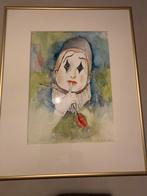 Schilderij pierot, Ophalen of Verzenden