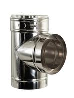 (M033) Fumio T-stuk 90 dubbelwandig Ø200/Ø150mm 0,5mm RVS, Marktplaats@dtz-europe.nl, Loenen, Verzenden, Fumio