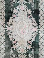 Handgeknoopt Oriental zijde tapijt Aubusson green 91x150cm, Huis en Inrichting, 50 tot 100 cm, 100 tot 150 cm, Gebruikt, Rechthoekig