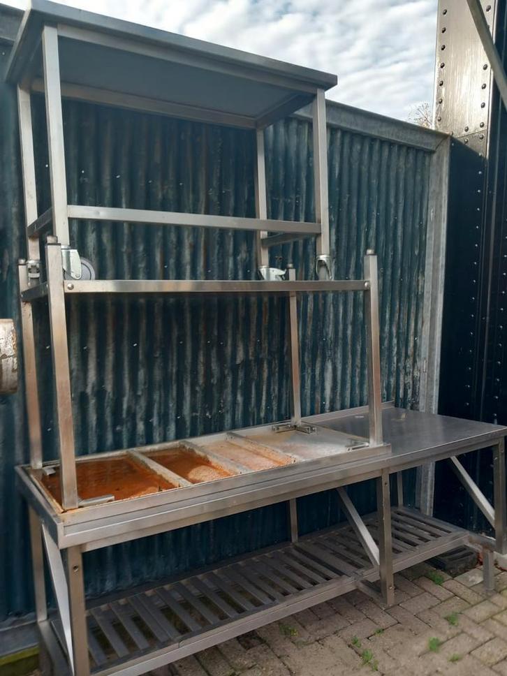 RVS Werktafel met Opzetstuk, Hobby en Vrije tijd, Overige Hobby en Vrije tijd, Gebruikt, Ophalen