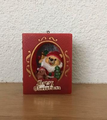 oud kerst ornament; “boek” met lichtje en muziek beschikbaar voor biedingen