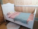Oud landelijk bed - twijfelaar, Gebruikt, Wit, Landelijk, Hout