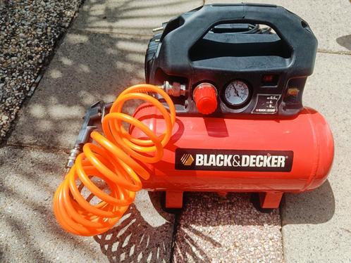 Black & Decker compressor, Doe-het-zelf en Verbouw, Compressors, 6 tot 10 bar, Minder dan 25 liter, Minder dan 200 liter/min, Geluidgedempt