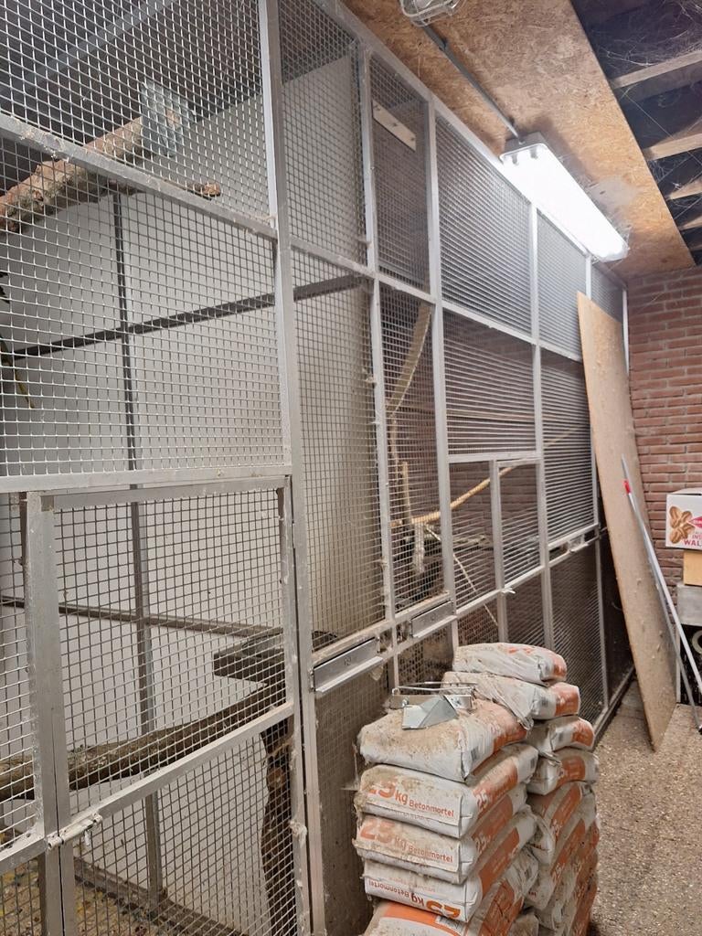 Te koop mooie grote aluminium voliere, Dieren en Toebehoren, Vogels | Hokken en Kooien, Zo goed als nieuw, Volière, Aluminium