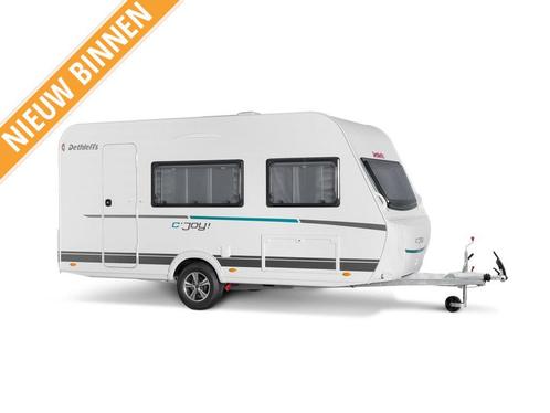 Dethleffs C'Joy 480 QLK, Caravans en Kamperen, Caravans, Bedrijf, tot en met 6, Treinzit, Dethleffs, Dwarsbed, Dwars-stapelbed