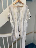 WIT STRIPED KATOEN KAFTAN, MAAT; L/XL, Ophalen of Verzenden, Zo goed als nieuw, Maat 42/44 (L), Wit