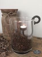 Smeedijzeren S glashaak hangkandelaar waxine stoer landelijk, Huis en Inrichting, Woonaccessoires | Kandelaars en Kaarsen, Overige materialen