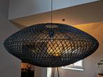 Hanglampen rotan zwart, Huis en Inrichting, Lampen | Hanglampen, Ophalen, Zo goed als nieuw, Rotan, Minder dan 50 cm