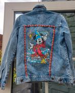 Uniek Mickey Mouse spijkerjas, Ophalen of Verzenden, Zo goed als nieuw, Maat 38/40 (M), Blauw
