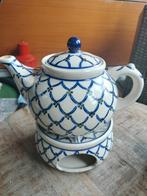 Bunzlau keramieken theepot met theelicht warmer, Ophalen of Verzenden