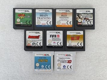 Lot van 9 DS en 3DS cartridges beschikbaar voor biedingen