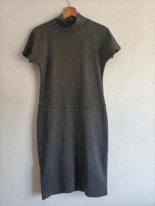 Jurkje zwart met patroon Crème de la crème M, Kleding | Dames, Jurken, Gedragen, Maat 38/40 (M), Zwart, Boven de knie, Ophalen