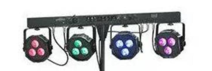 Contest mini par set compleet met tas en statief, Muziek en Instrumenten, Licht en Laser, Gebruikt, Licht, Geluidgestuurd, Kleur